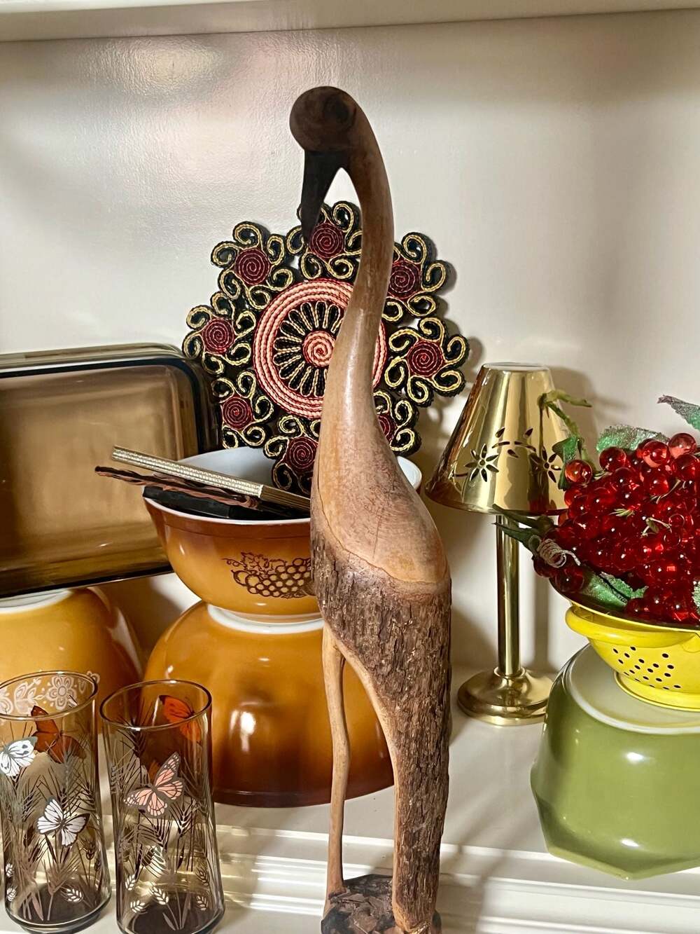 Large vintage Carved Wood Bird Folk Art